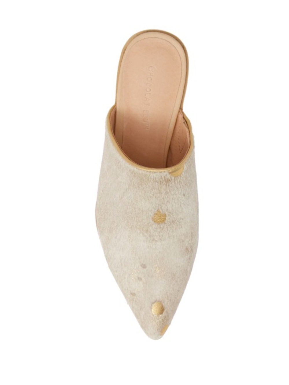 Chocolat Blu Clint Slides Mule Shoes Beige Haircalf Pointed Slip-On Size 7 NWOB - Picture 3 of 10